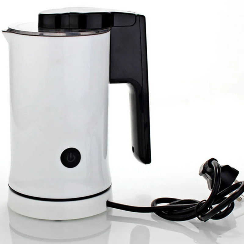 

Automatic Hot Cold Milk Frother Electric Milk Frother Fancy Coffee Wreath Cup Household Warmer Milk Frother, White color