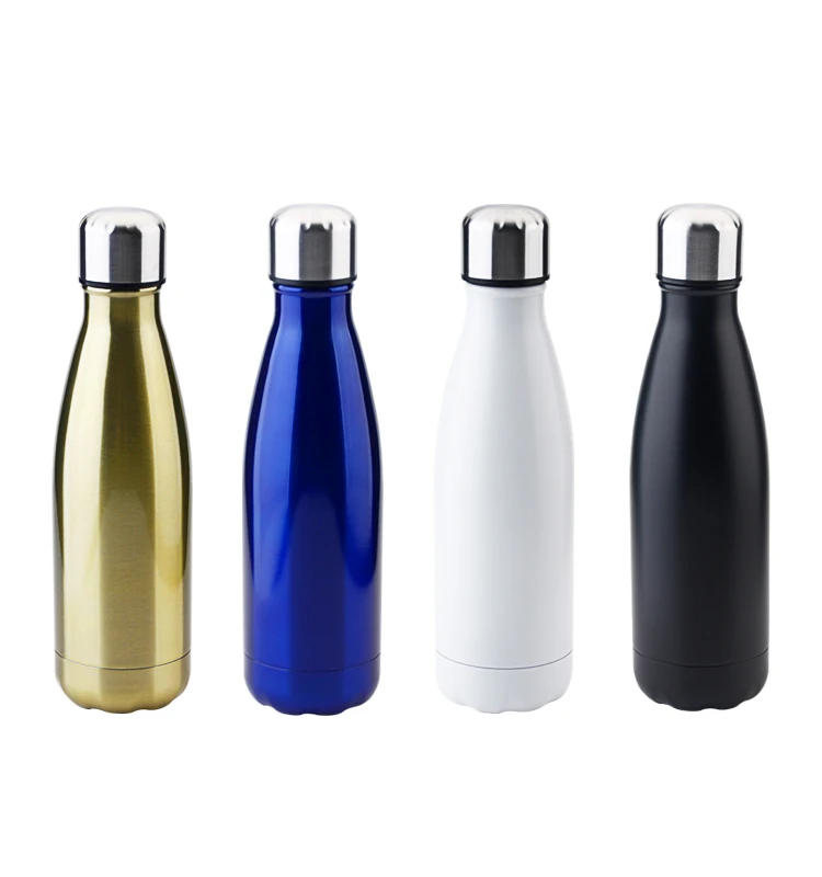 

12OZ 17OZ Stock Stainless Steel Insulated Vacuum Flasks Thermoses Cola Shape Sport Water Bottle, Stock color