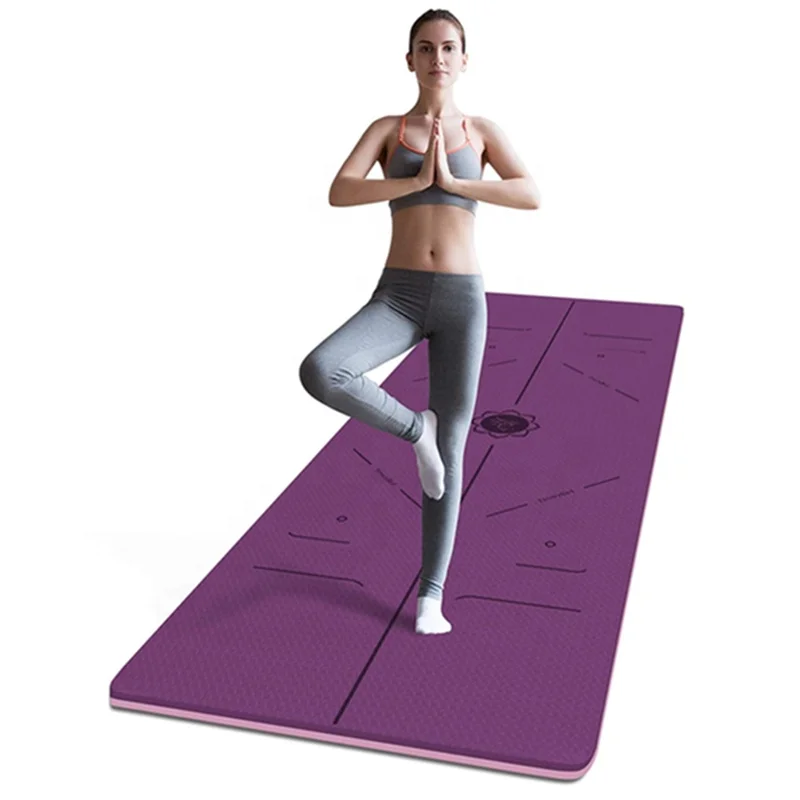 

Custom Logo Anti-slip Tpe Fitness Natural Eco Friendly Rubber Yoga Matt Premium Thick Yoga Mat, Multiple color available