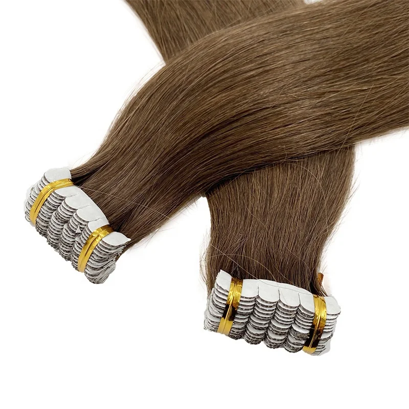 

Double Stitched Wholesale Bule /White Tape In Hair Extensions With Cuticle Aligned