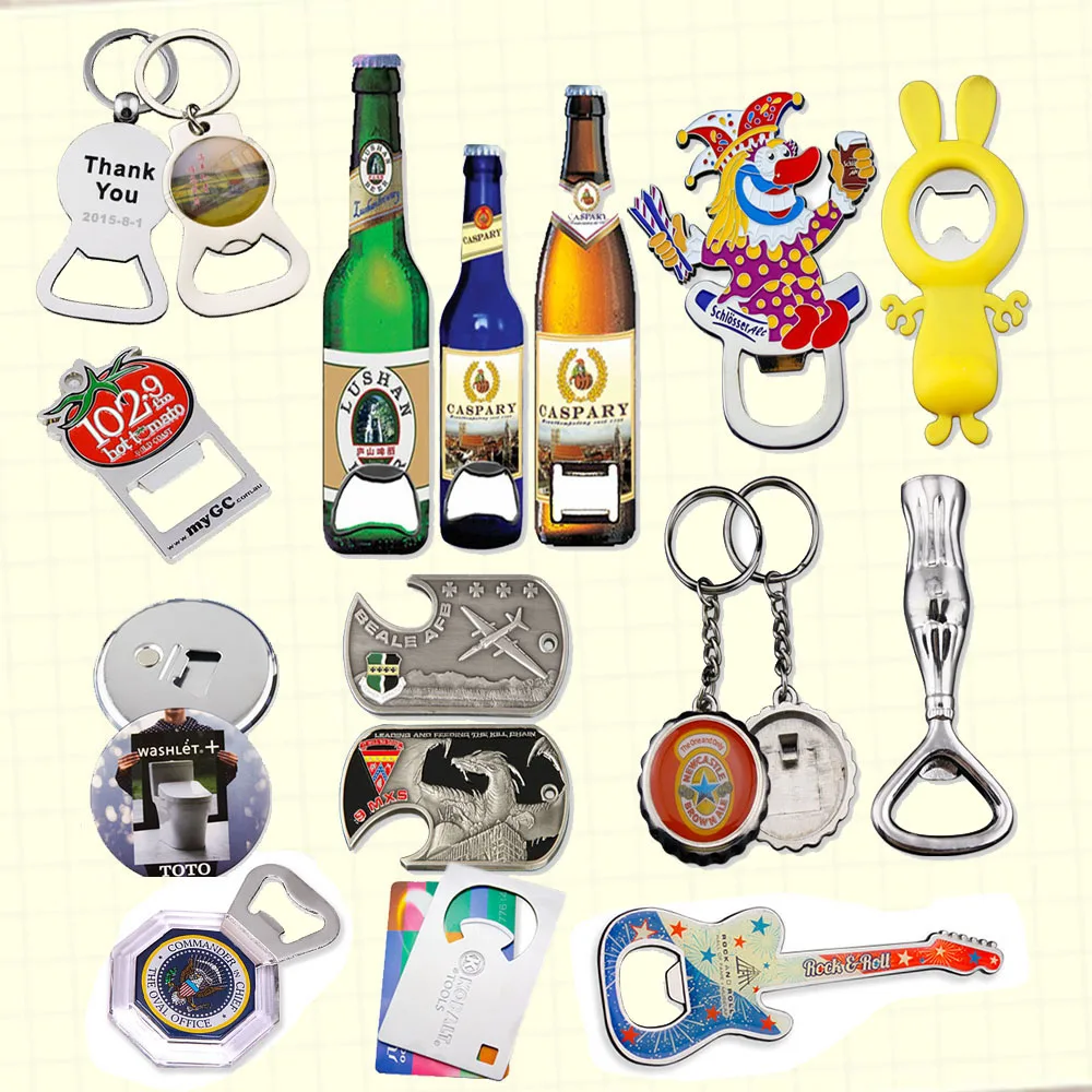 

Cheap price Portable Colorful Pocket Keychain Beer Bottle Opener Stainless Steel Wall Mounted Bottle Opener, Custom color