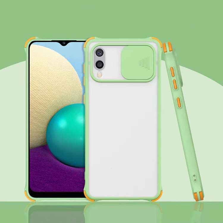 

Plastic Frosted 2in1 Airbag Design Shockproof Skin Feeling Push Window TPU PC Cell Mobile Phone Cover Case For Vivo Y12