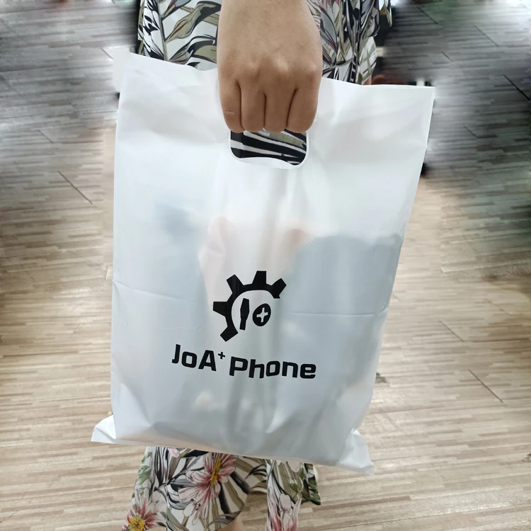 

Custom PE Printed Logo Design handle plastic bag die cut bag shopping bag for clothing/gift packing, Customized