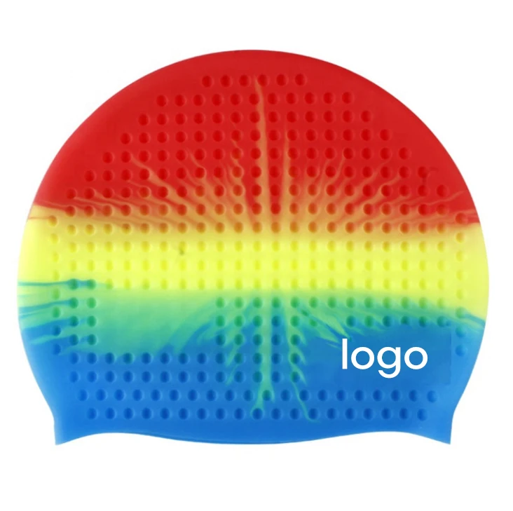 

Amazon hot selling waterproof cheap good quality bubble customised silicone swimming cap