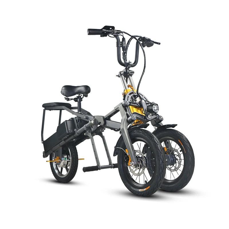 

Best selling 48v 14 inch folding electric tricycle /three wheels bicycle