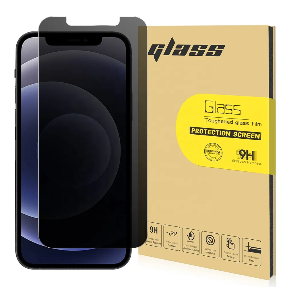 

Amazon 0.33mm Screen protector Pfivacy 9H Screen protection glass for iphone 12 6.1 3D Screen Tempered glass