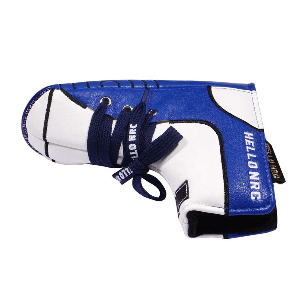 

Drop-shipping Blue PU Leather Shoes Style Golf Blade Putter headcover