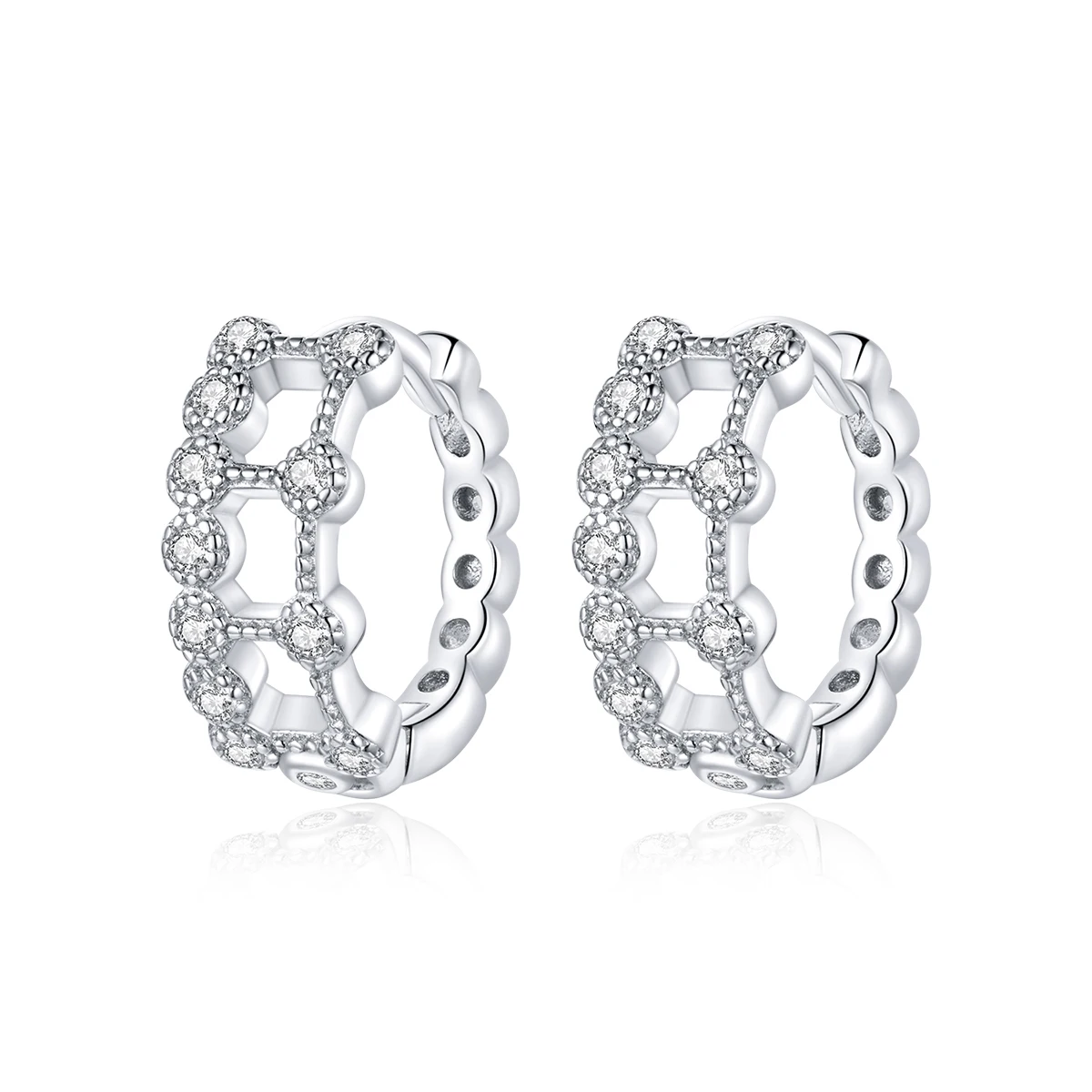 

Hot selling sterling silver simple S925 fashion zircon earrings, Gold