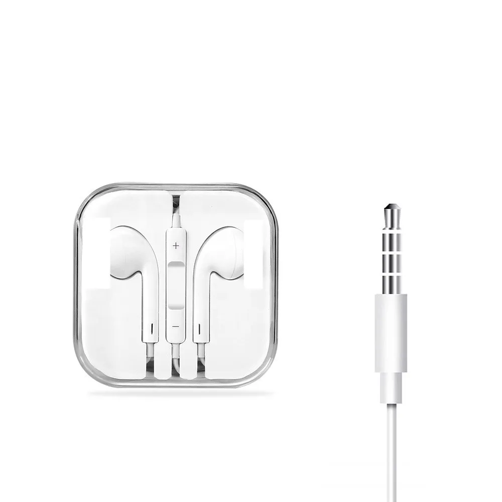 

Free sample 3.5mm jack wired earphone headphone 1.2M handsfree stereo in-ear wire earphones headsets for iPhone, White