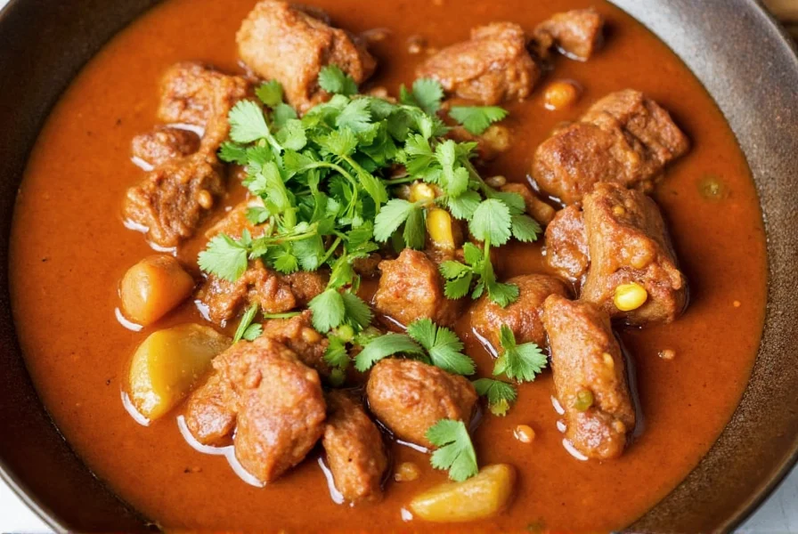 Mexican goat stew in a clay pot