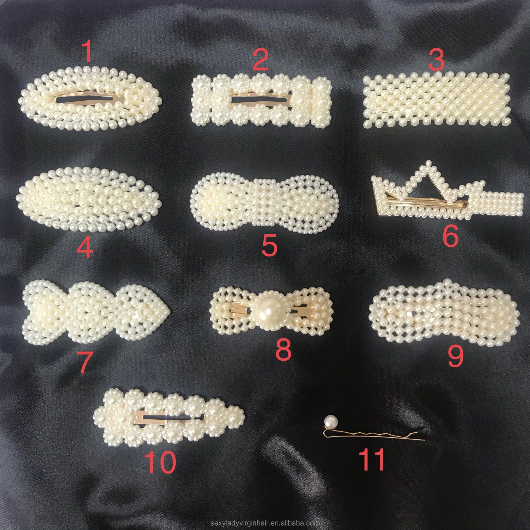 Wholesale Pretty Diamond Hair Clips Letter Hair Clips Fashion Hairpins