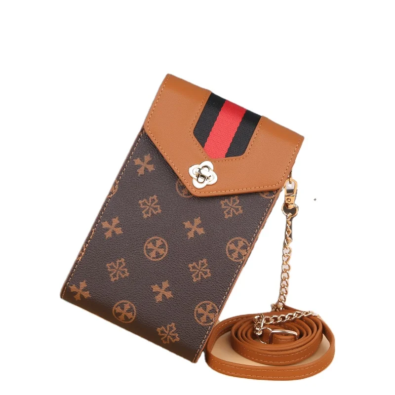 

Baellerry New Fashion PU Leather Long Style Color Stripes Clutch Wallet For Women With Chain Belt,Lady Phone Wallet Wholesale, 6 colors