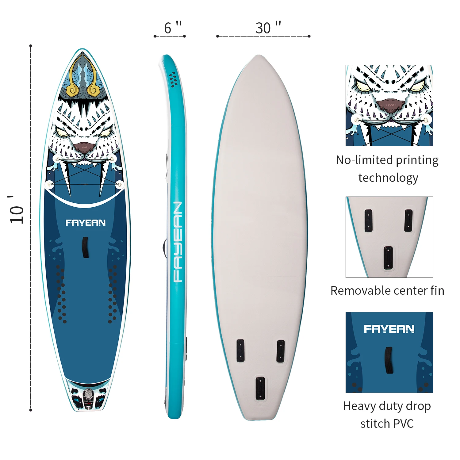 

Rigid Double Layer PVC paddle board Inflatable surfboard SUP Paddle Board Eco Friendly Surfing Paddle Board