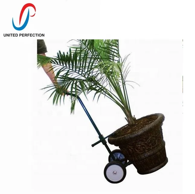 

best sale low MOQ plant pot mover garden caddy Flower Pot Moving Dolly with Foldable Handle for gardening, Customer requires