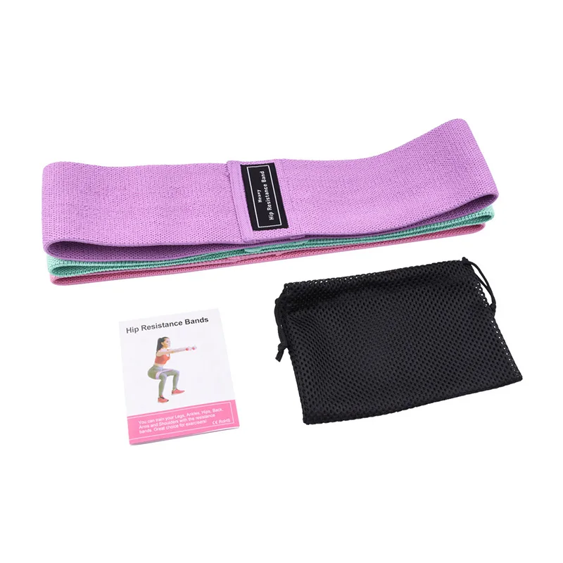 

New Upgraded Hip Resistance Bands Logo Resistance Bands of 3 Resistance Level, Green, pink, purple
