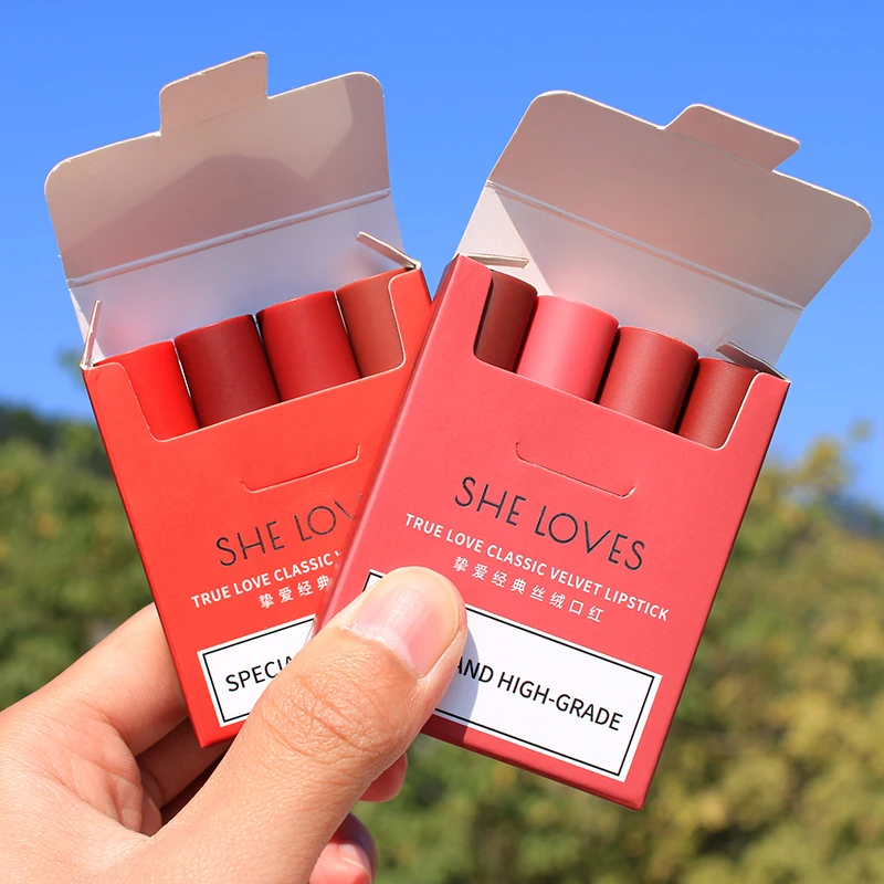 

Lipstick set & lip gloss set, matte, waterproof, high color, not easy to fade.
