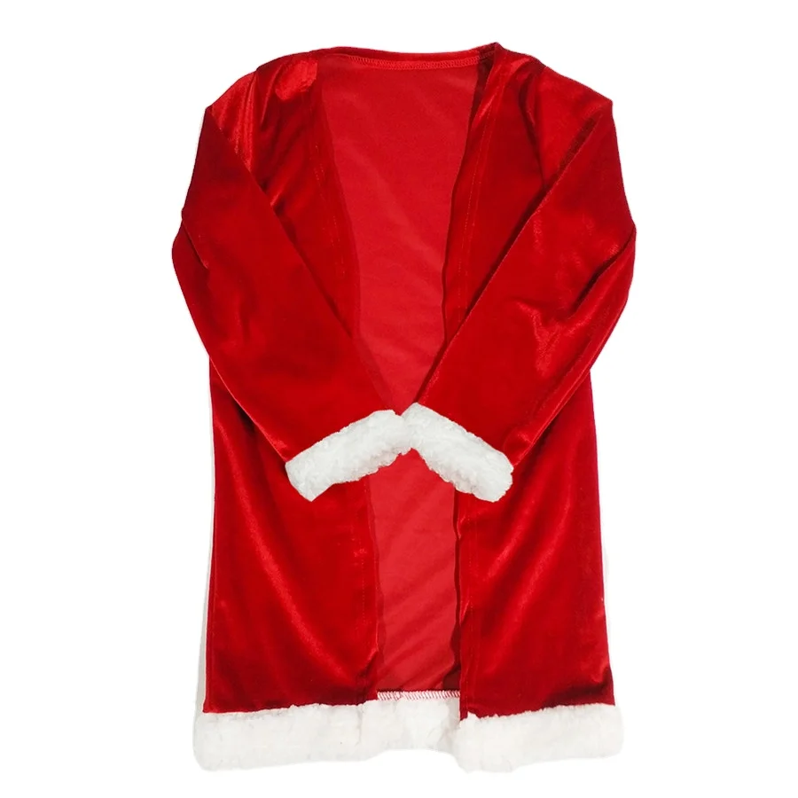 

New arrival toddler's Christmas long cardigan Winter Fashion Princess coat Little Girls Cute velvet sleeves cardigan coat, Red
