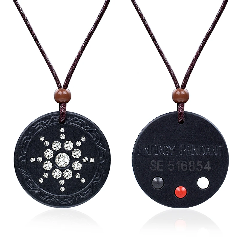 Japanese Technology Volcanic Lava Radiation Protection Bio Science Necklace Quantum Scalar Energy Pendant