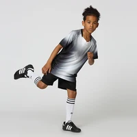 

Children Blank White Soccer Jersey Set Uniforms Shirts Shorts maillot de foot Custom digital Printed fabric Kids Football Jersey