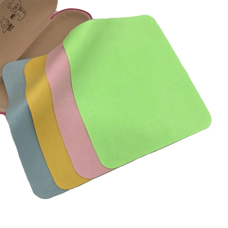 

Wholesale China Factory Custom Logo in Stock Four Color Microfiber Cleaning Cloth Glasses