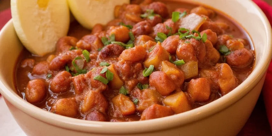 Homemade chili in a cozy bowl
