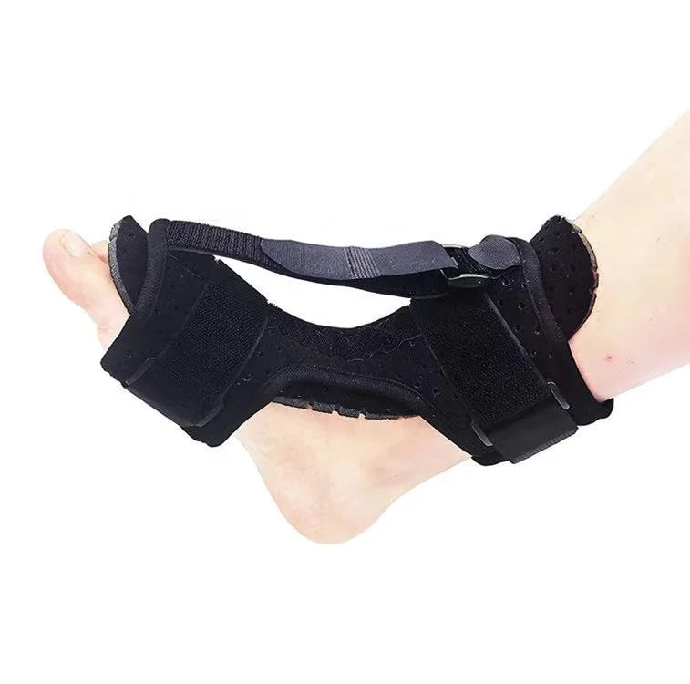 

Foot orthopedic plantar fasciitis night splint ankle fixation anti-sprain foot support orthosis, Black