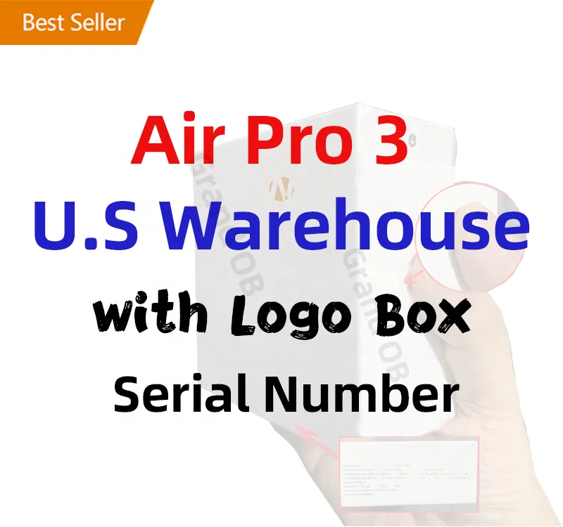 

US Warehouse Free Shipping 1:1 Clone Air Pro 3 Pods TWS Airoha 1562a Air 3 Air 2 Gen 2 3 Wireless Earbuds Earphone