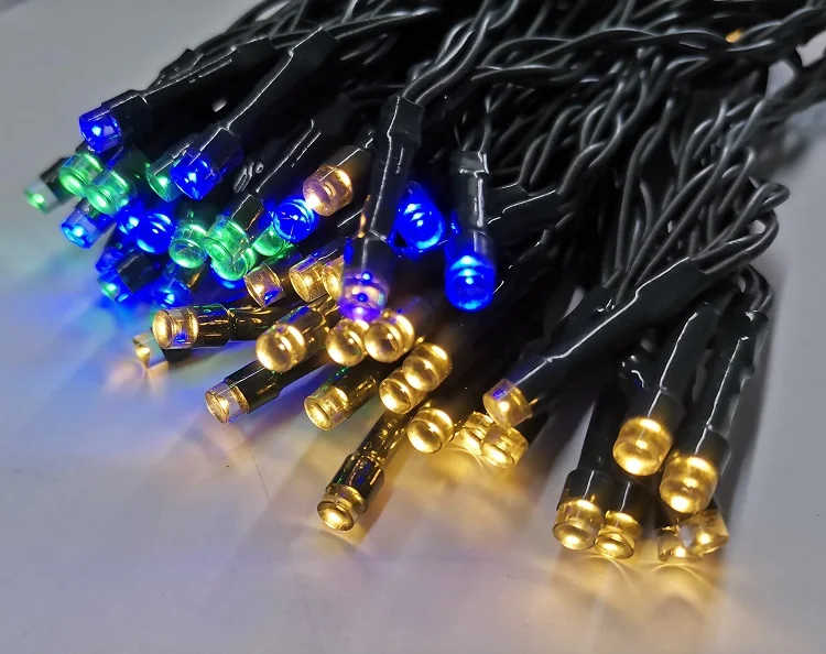 5M 50LED Multicolor Christmas LED Solar Powered  8 Function mode String Lights