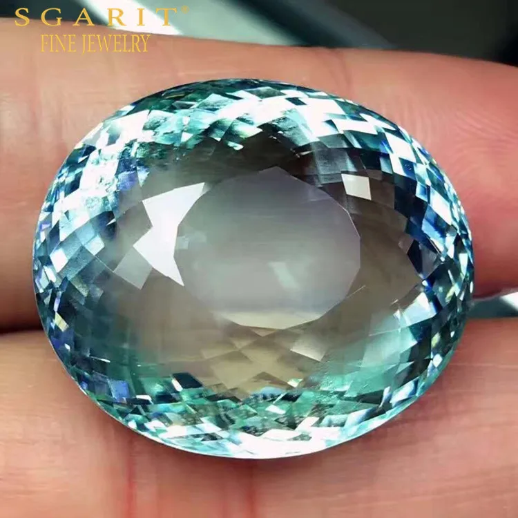 

SGARIT wholesale high quality big loose gemstone for jewelry customization 65.4ct natural paraiba tourmaline, Blue