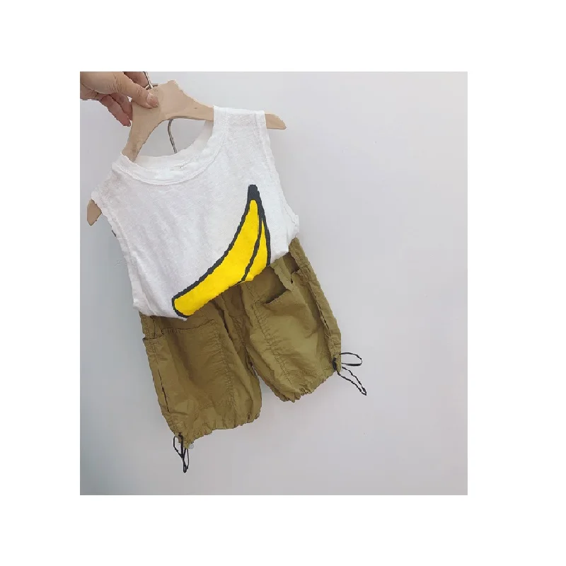 

Hot sale summer kids cotton tank top undershirt fashion boys girls vest, White/gray