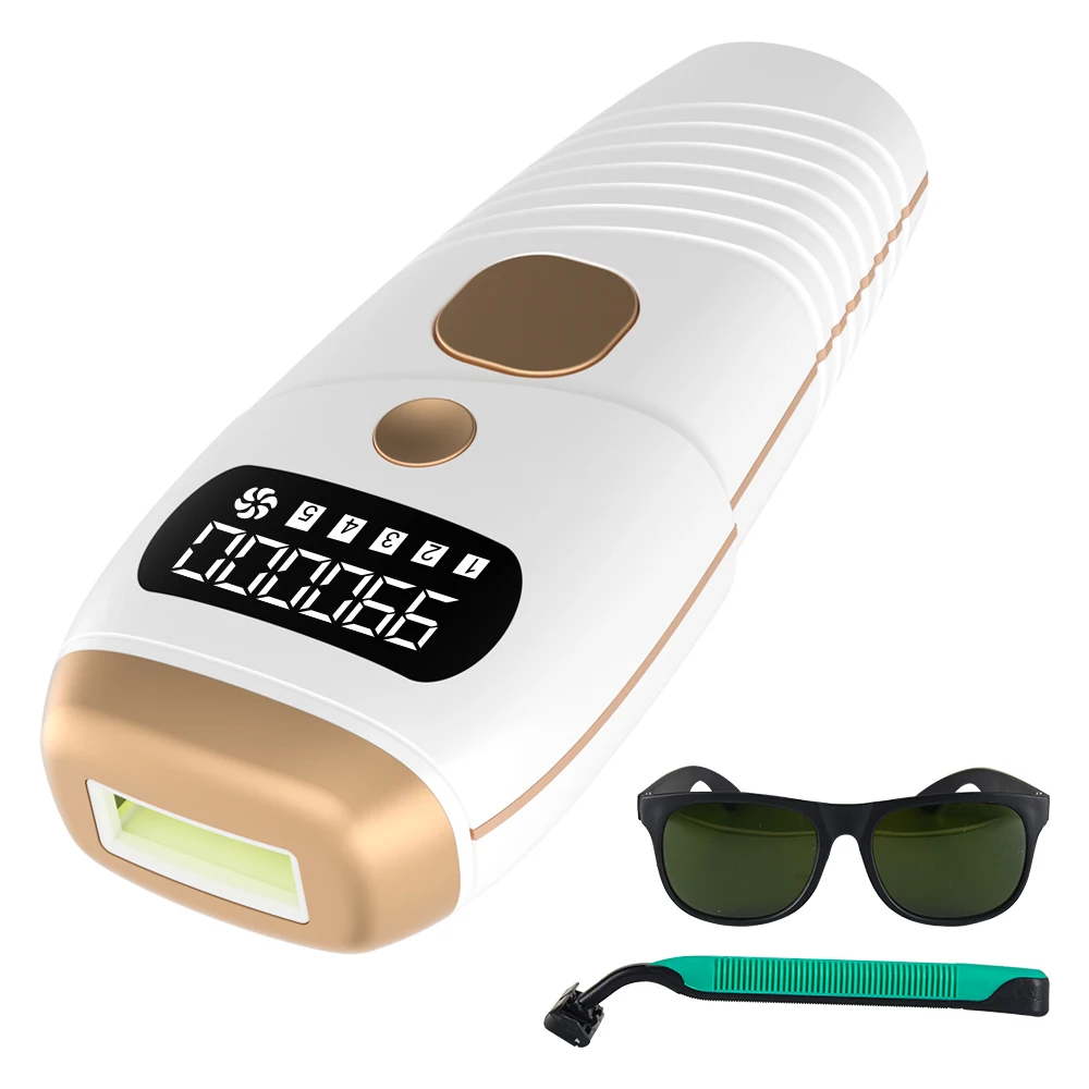 

2021 Professional Factory price customization logo Women Facial Beauty Quartz Tube Permanent Ipl Laser Hair Removal Machine, White, green