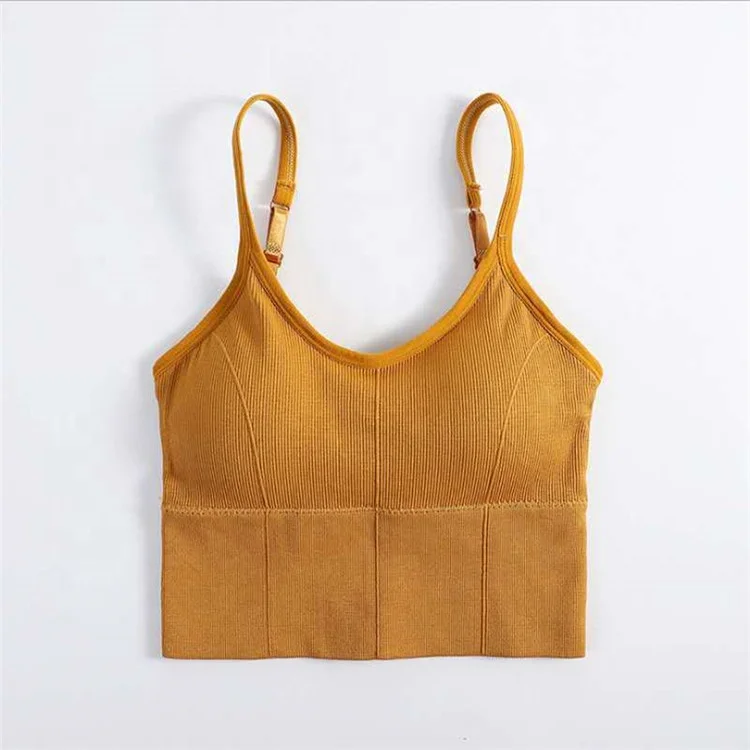 

Hot U back chest sports Tube Top Wrapped Chest Girl Lady Vest Padded Seamless Sport Bra, White, black, purple gray, orange, turmeric, dark green