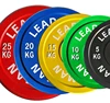 Wholesale OEM colored recycled and virgin Rubber Barbell bumper Plate set stainless steel for weightlifting training in gym