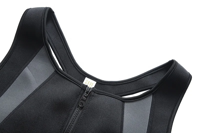 
Men Sauna Suit Waist Trainer for Weight Loss Neoprene Sweat Body Shaper Compression Workout Tank Top Vest with Zipper 