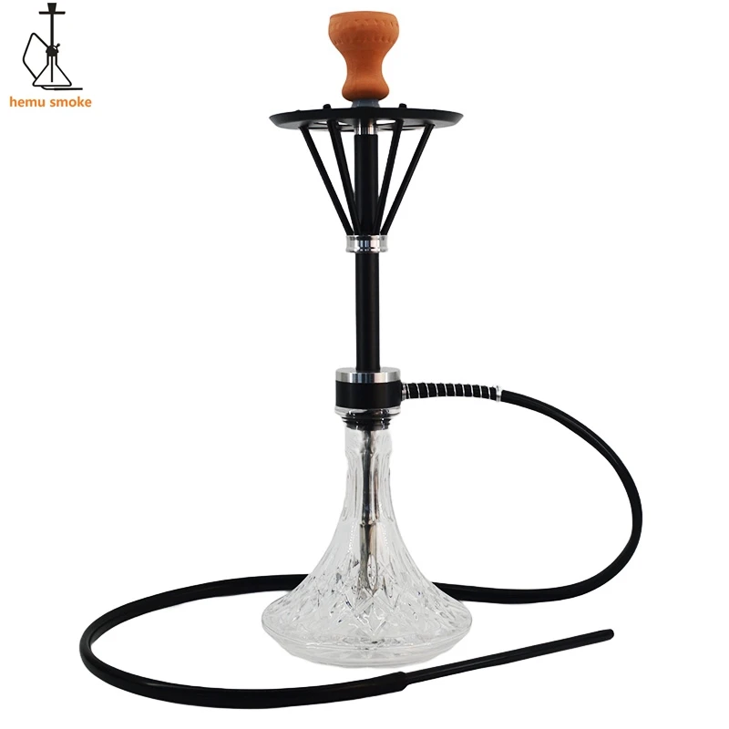 

2022 New Concept Shisha Design Aluminum Shisha Hookah Transparent Glass Hookah Set, Mix color