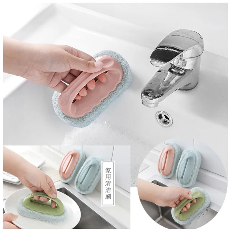 

Factory With Handle Bathroom Tile Brush Kitchen Decontamination Brush Pot Sponge Clean Brush