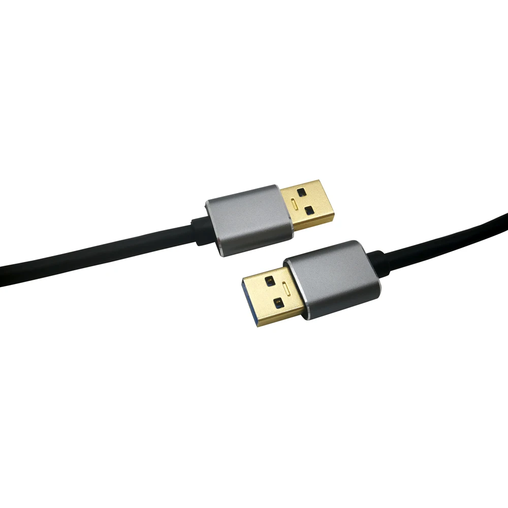 

Factory Free Sample Custom Logo Metal Case Usb 3.0 A Male To A Male Extension Cable 1.5m, Black