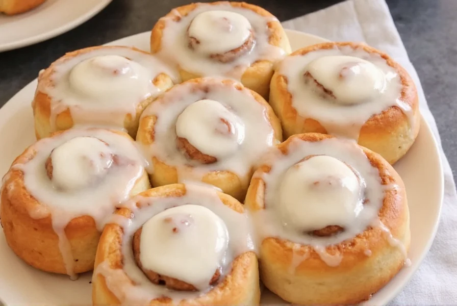 Step-by-step preparation of TikTok cinnamon rolls showing layered dough