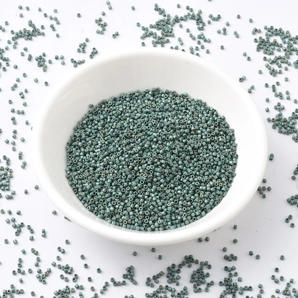 

Pandahall 11/0 Duracoat Galvanized Matte Dark Sea Foam Seed Beads