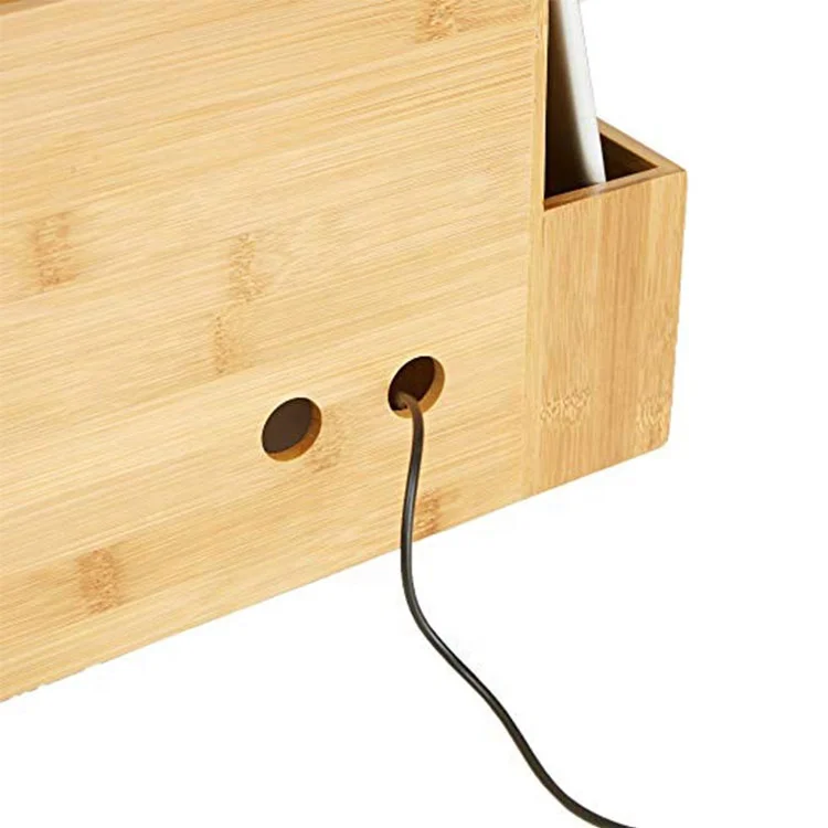 
Eco friendly bamboo box file storage desk file organizer with 16 compartments for office 