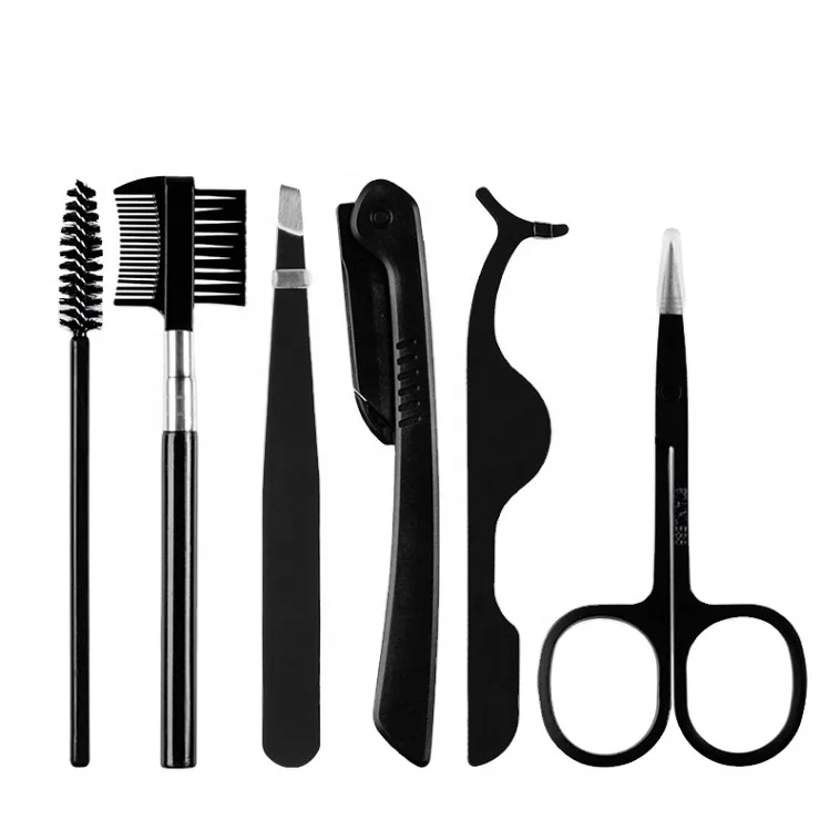 

6Pcs Beauty Makeup tool Kit Professional Woman Eyelash Scissors Trimmer Eyebrow Knife Razor Tweezers Tool Set Ladies girls, According to options