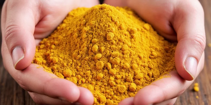 Curry spice in a glass jar