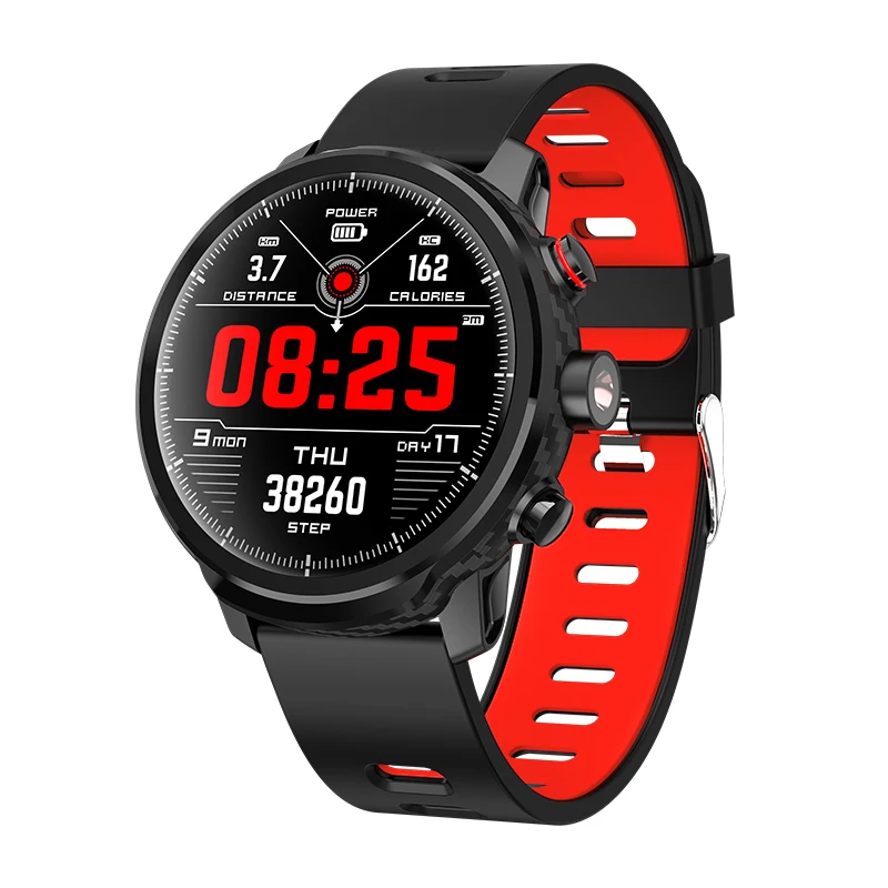 

L5 Smart Watch Men Heart Rate Pedometer Monitor Multiple Sports Mode with Weather Forecast BT Smartwatch for Xiaomi Phone
