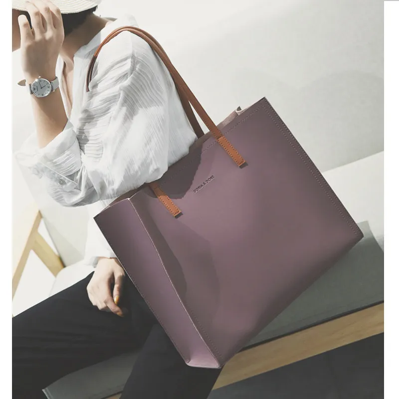 

Wholesale Women Handbag Designers Famous Branded Large Tote Bag Single Shoulder Bag Soft Leather Hand Bag, Customized color