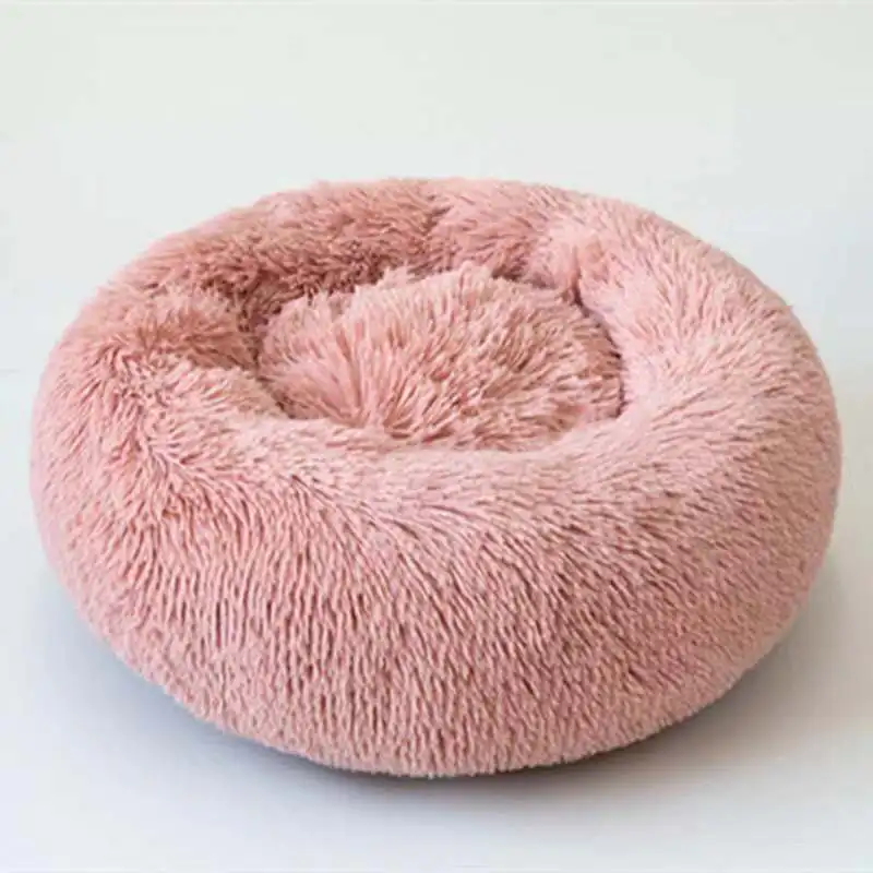 

Lorenzo OEM Hundebett Dogbed Cama De Gato Para Mascotas Donut Canvas Dog Cat Round Bed Cave Aux Fur Taupe Pet Bed, 13 colors available