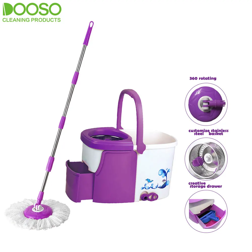 

Hot Sale Microfiber 360 Rotating Spin Magic Mop And Bucket, Customized color