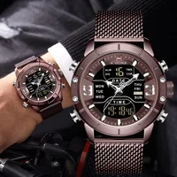 

NAVIFORCE 9153 Sports Watch Men Top Brand Luxury Army Military Stainless Steel Mesh Mens Wristwatch Waterproof Digital Quartz