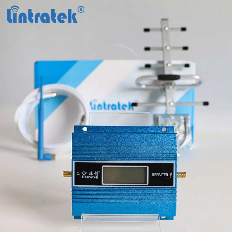 

Lintratek Full Kit 65dB Display Mini GSM 900mh Signal Booster Band 8 Cellular Network Repeater 2G Amplifier for Home/Office Use