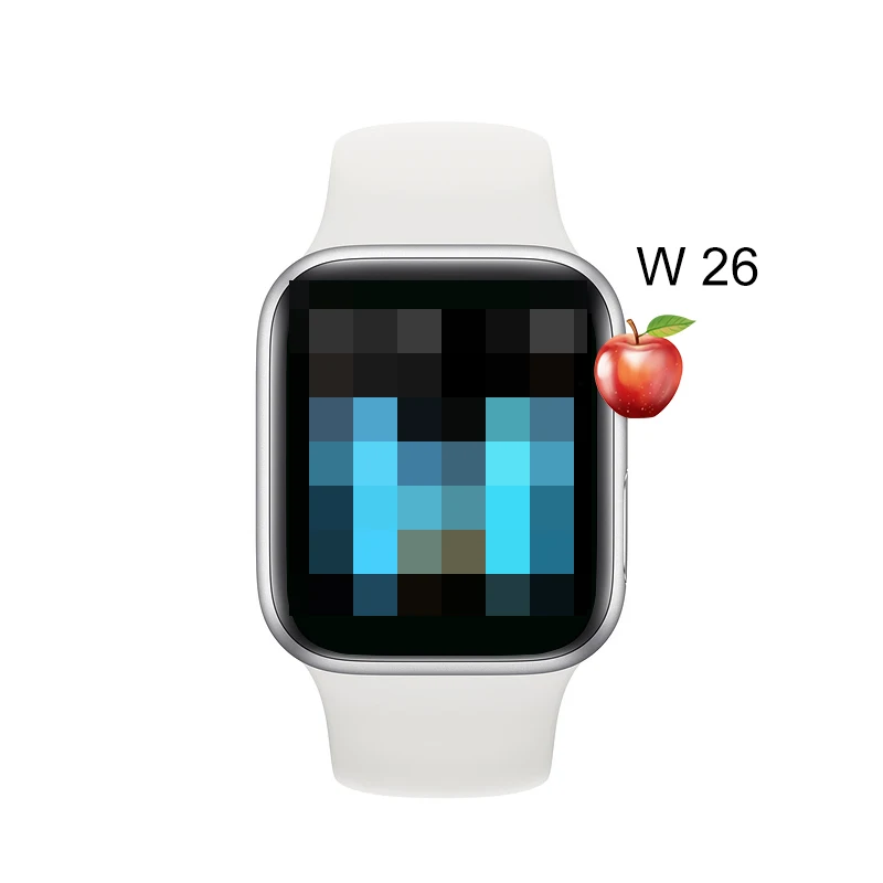 

New W26 Round Smart Watch T500 T55 Ft55 Iwo12 Support Activity Tracker Heart Rate Smart Watch W26, Blue