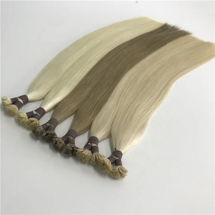 

Last 18 Months Double Drawn Full Cuticle U Tip Prebonded Hair Blonde Keratin Tipped Hair Extension